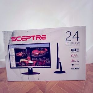 SCEPTRE 24” LED MONITOR ULTRA SLIM PRO SERIES.